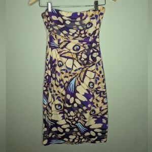 Forever 21 Purple Ruched Strapless Sundress